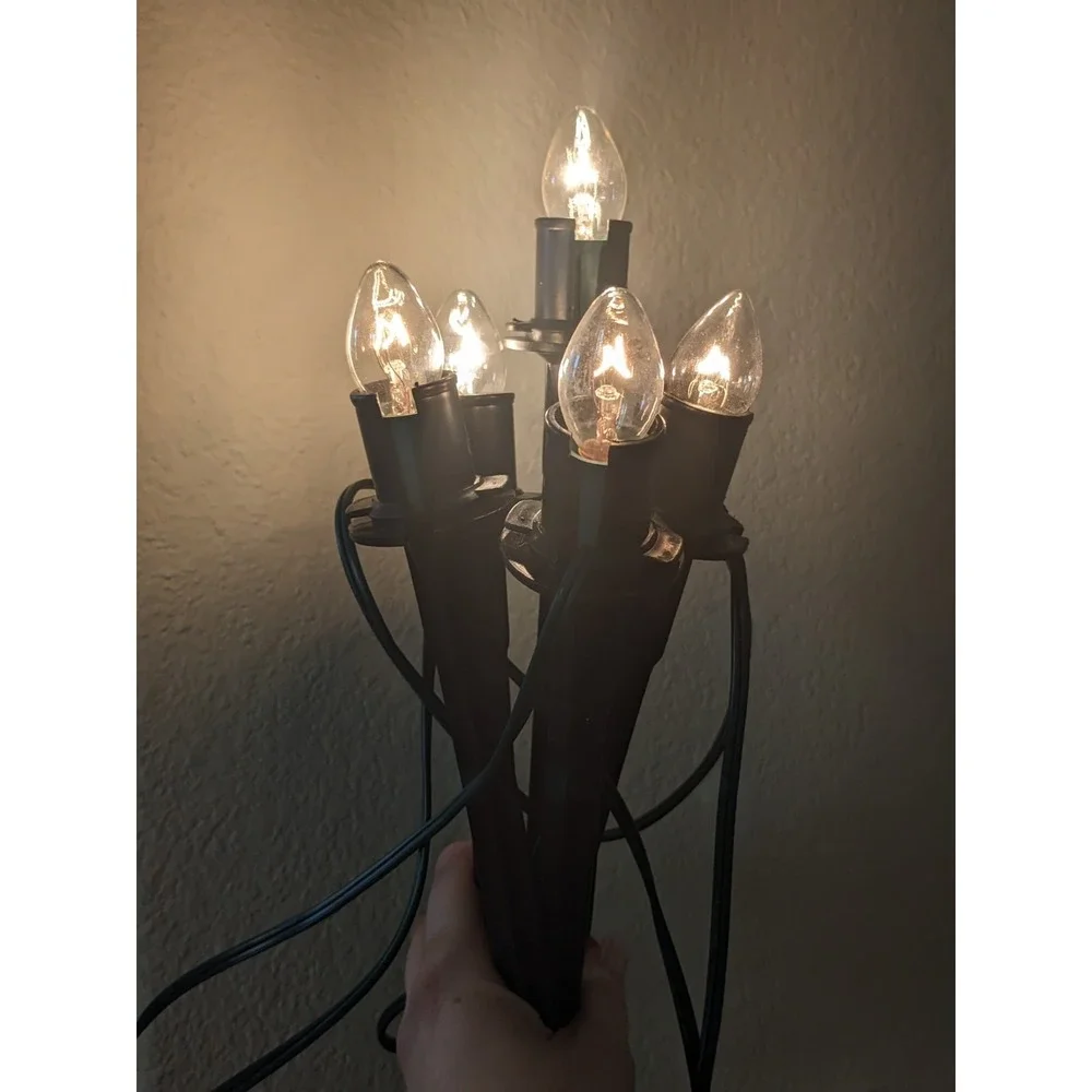 Vintage Halloween Skull Lawn Stake Lights Set of 5‎ Outdoor Yard Path Lights C7